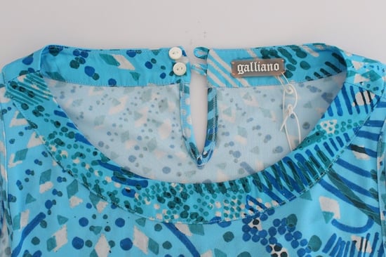 John Galliano Débardeur imprimé bleu pour femme - Image 6