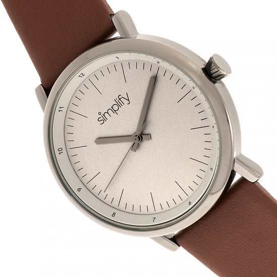Simplify The 6200 Leather-Strap Watch