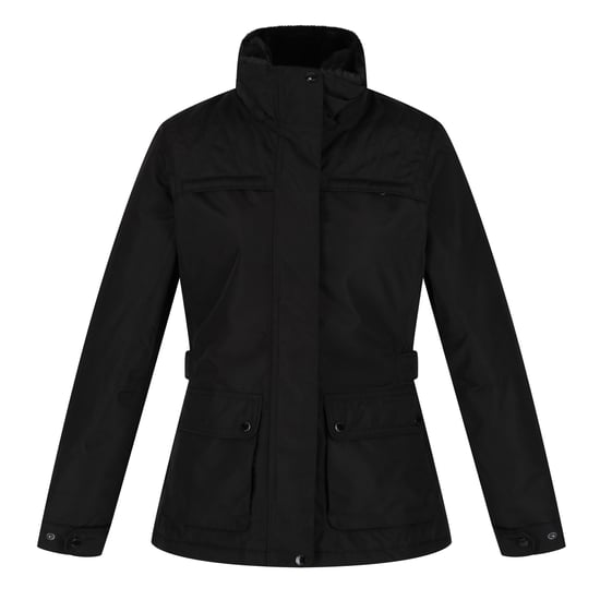 Regatta Womens/Ladies Linnette Waterproof Padded Jacket (Black High Shine)