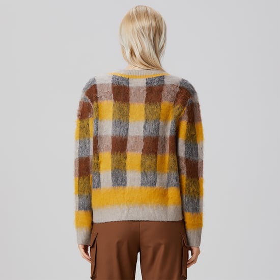 Strickjacke mit Karomuster - Image 5