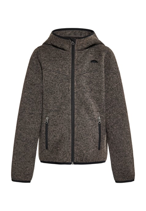 Schmuddelwedda Strickfleeceblouson Mädchen (Kids) grau melange - Image 1