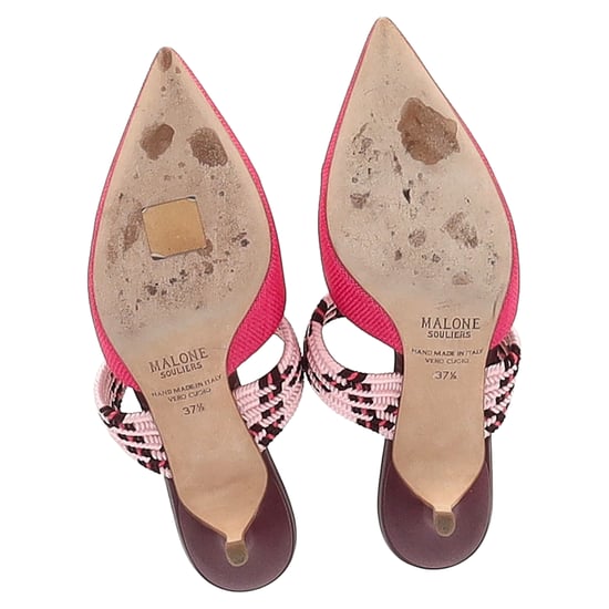 Malone Souliers Geflochtene Maisie Sandalen aus pinkem Raphia - Image 6