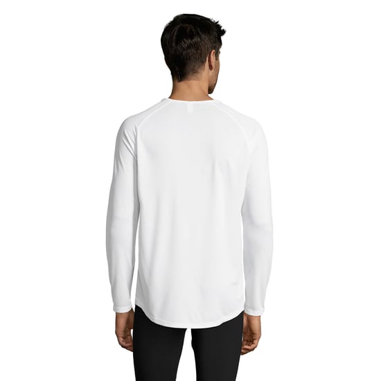 SOLS Herren Performance T-Shirt Sporty, langärmlig (Weiß) - Image 2