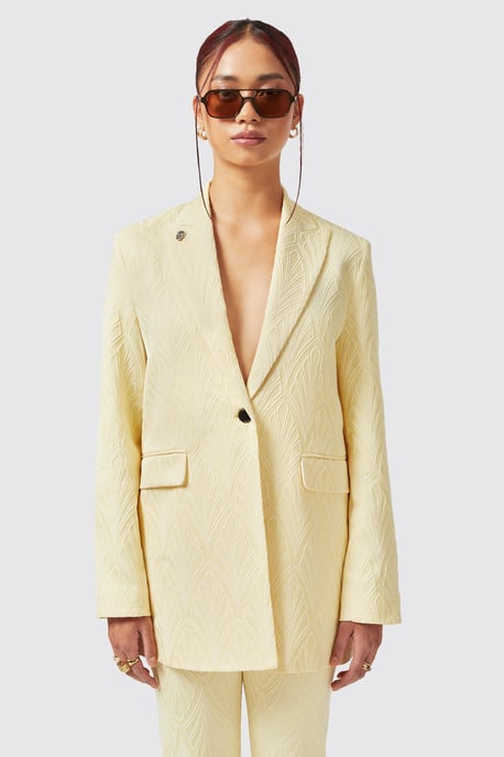 Fiore Slim Fit Yellow Jacket