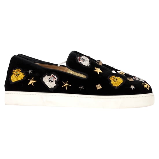 Christian Louboutin Mister Academy Slip-On Sneakers aus schwarzem Samt - Image 1