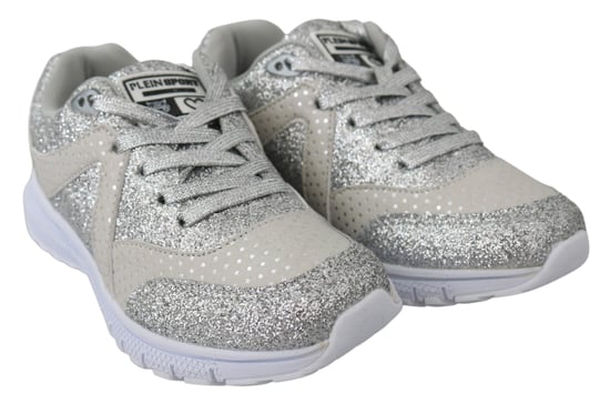 Plein Sport Femme Polyester Argent Runner Jasmines Sneakers Chaussures - Image 2