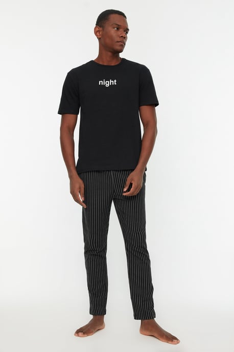 Trendyol Hommes Vélo Collier Pyjama Ensemble 2 pieces - Image 1