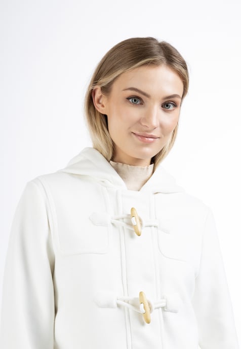 Dreimaster Dufflecoat aus Wollgemisch Damen Wollweiss - Image 3