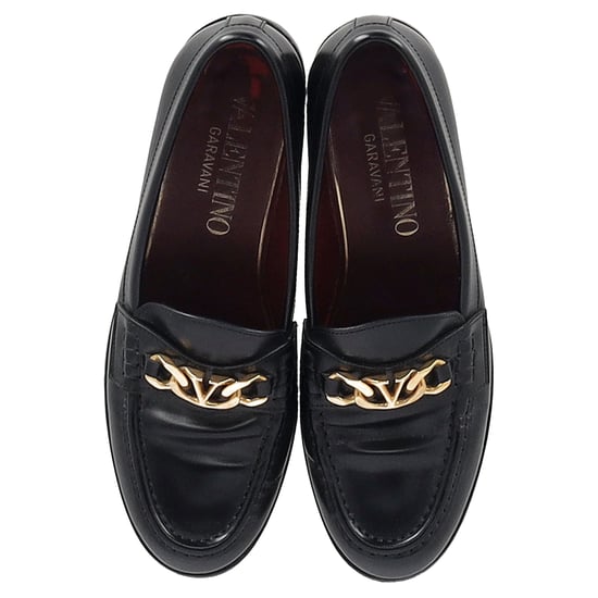 Valentino VCHAIN Slipper aus schwarzem Leder - Image 5