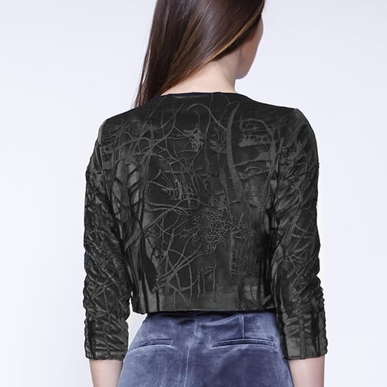 Kurze Jacke aus Spitze und Samt - Image 2