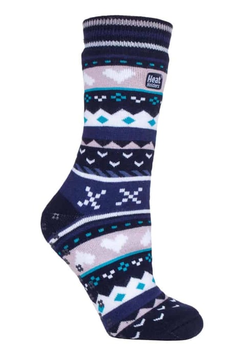 Damen Fairisle Nordic Winter rutschfeste Thermo-Slipper-Socken - Image 1