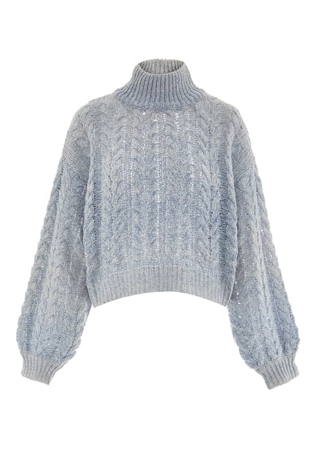 Mymo Zur Seite fahren Damen Blau Wollweiss - Image 1