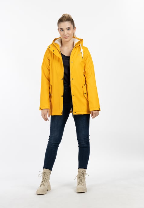 ICEBOUND Regenjacke mit Teddyfutter Damen Sonnengelb - Image 1