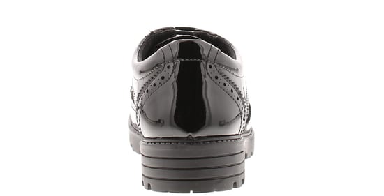 Hush Puppies Girls Shoes School Maxine Leather Lace Up black
