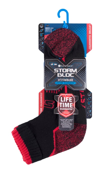 Storm Bloc Herren Baumwolle reichen hohe Knöchel Länge Wandern Trekking Socken - Image 2