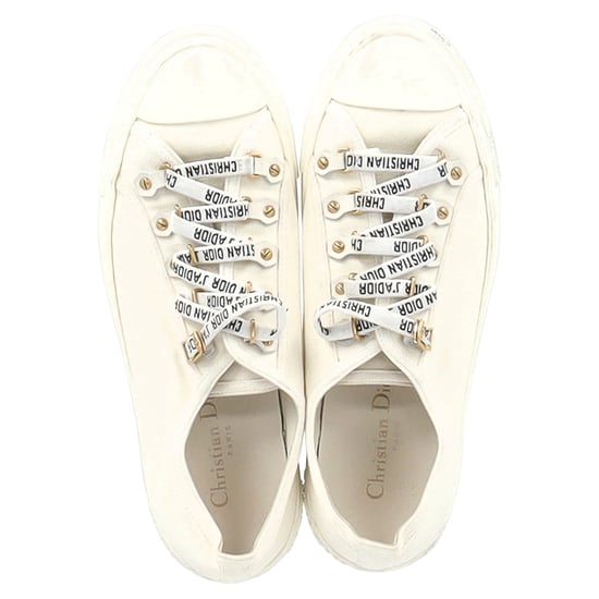 Christian Dior Walk’N’Dior Sneakers aus weißem Baumwoll-Canvas - Image 2