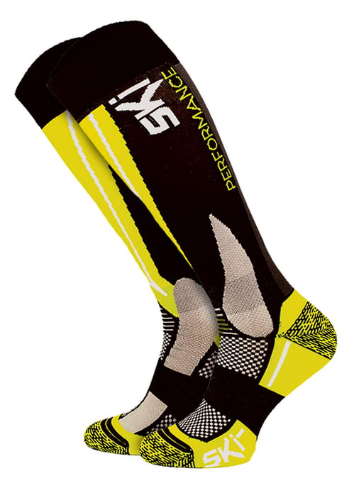 Technische Skisocken | COMODO | Hochleistungs-Kniestrümpfe für Snowboarder | Herren & Damen - Gelb - Image 1
