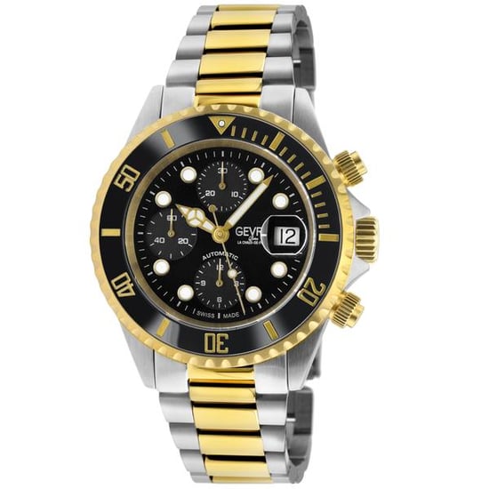 Gevril Herren 4152A Wall Street Chronograph Schweizer Automatikuhr ETA Valjoux 7750 Schwarzes Zifferblatt - Image 1