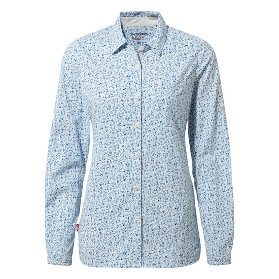 Craghoppers Womens/Ladies Fara Langarmhemd (mediterran blau) - Image 1