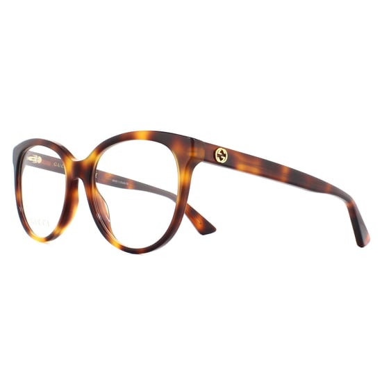 Gucci Round Light Havana Womens Glasses Frames