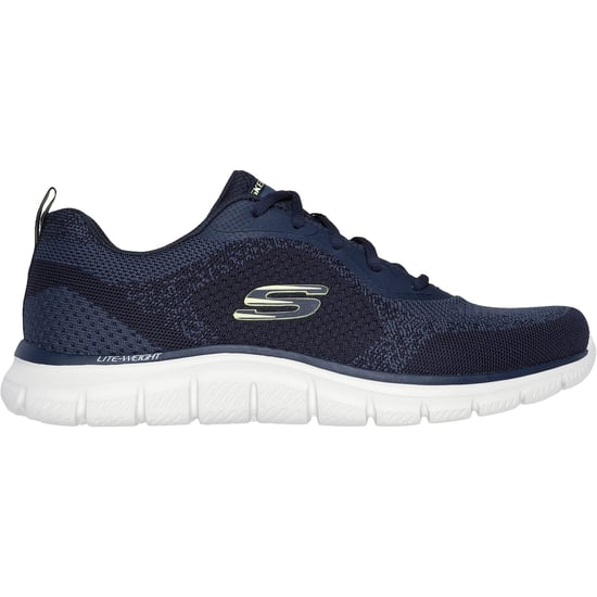Skechers Track Glendor Herren Sneaker aus Polyester in Marineblau/Limettengrün - Image 5