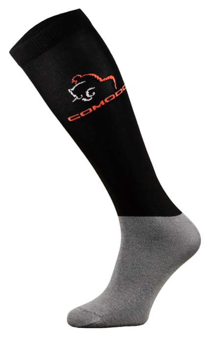 COMODO - Femme Chaussettes Equitation | Chaussettes Hautes Longues pour Eté - Noir - Image 1