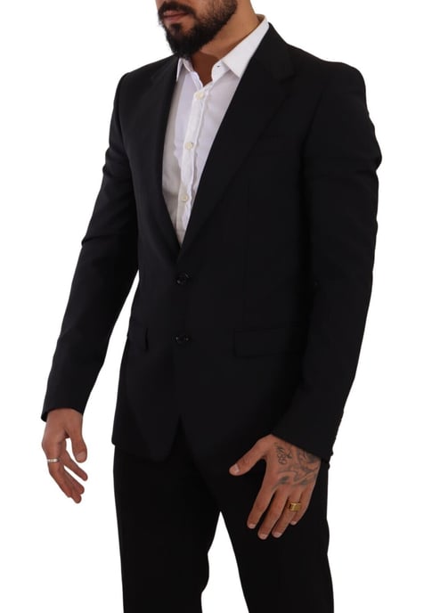 Dolce & Gabbana Herren schwarzes Slim Fit Weste 2-Knopf MARTINI Blazer - Image 6