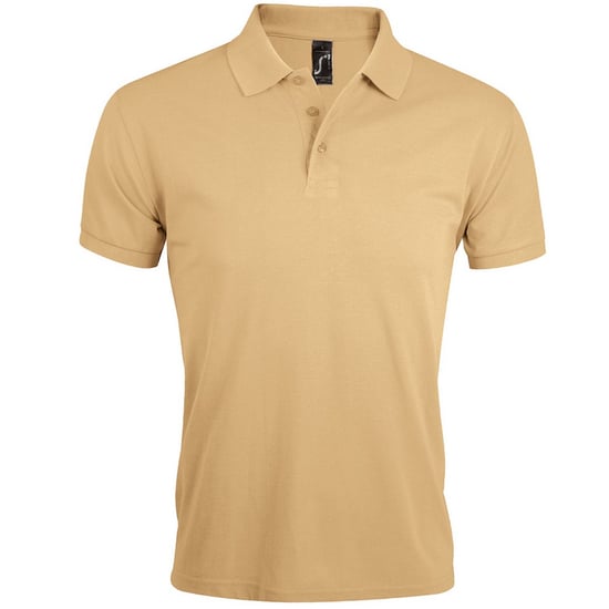 SOLs Mens Prime Pique Plain Kurzarm-Poloshirt (Sand) - Image 1