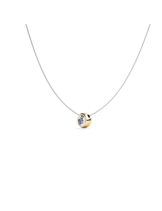 Mond-Halskette - Gold und Kristall - Image 3