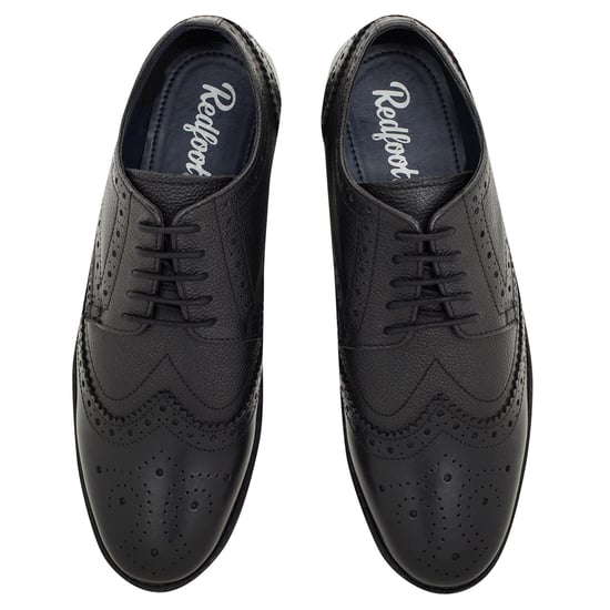 Redfoot James Black Brogue