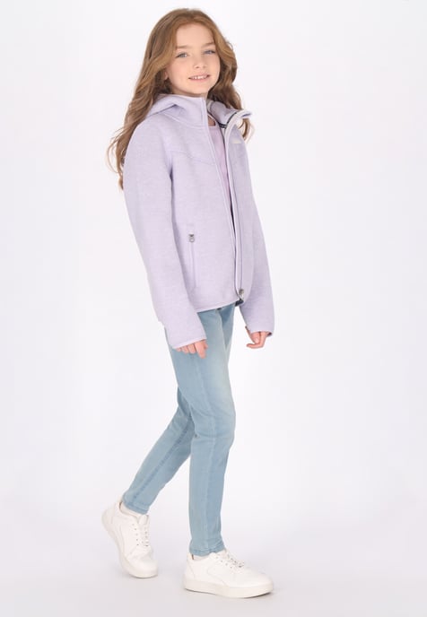 Schmuddelwedda Strickfleecejacke Mädchen Grauviolett Melange - Image 2