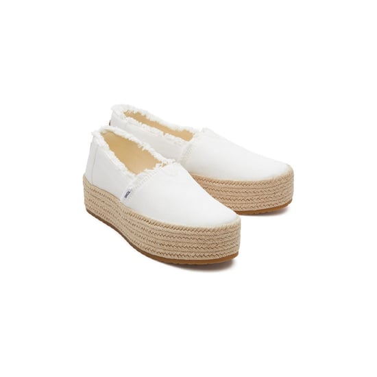 TOMS Valencia 100% Baumwolle Damen Weiß Espadrilles - Image 1