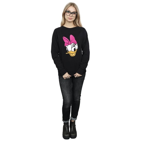 Disney Womens/Ladies Daisy Duck Head Painted Sweatshirt (Black)