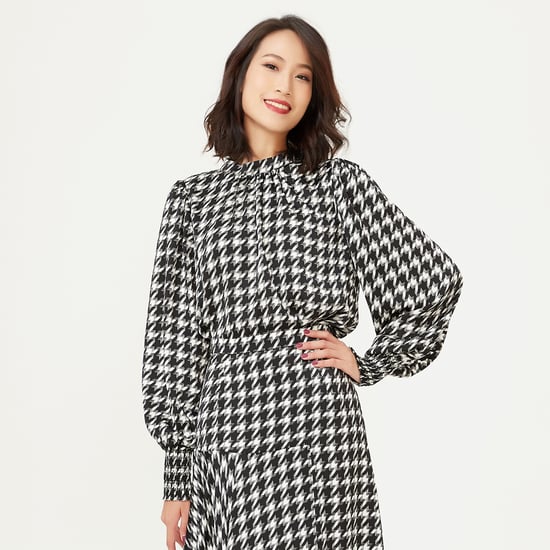 Bluse mit Hahnentrittmuster - Image 2