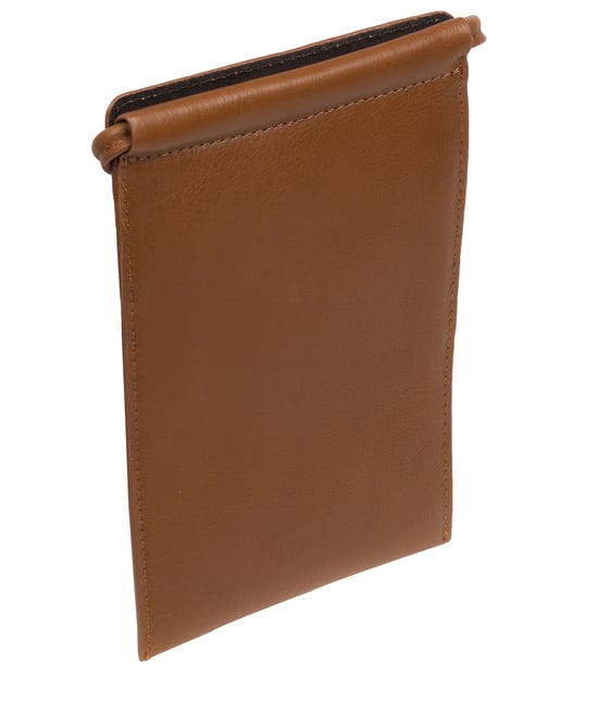 Lana' Chestnut Nappa Leather Cross Body Phone Bag