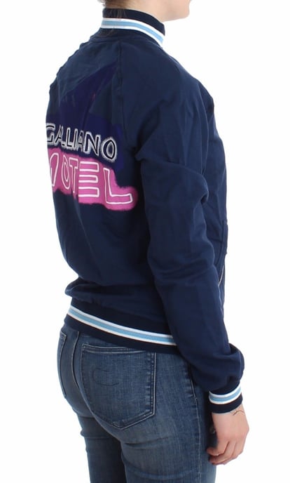 John Galliano Cardigan en coton zippé bleu pour femme - Image 4