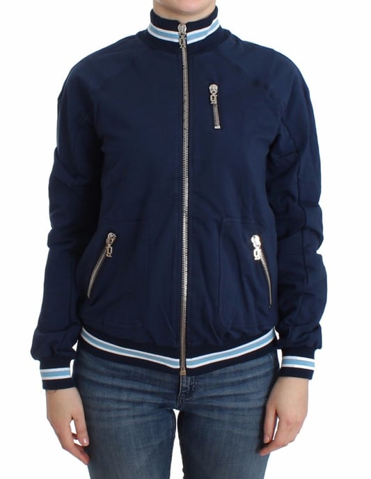 John Galliano Cardigan en coton zippé bleu pour femme - Image 1