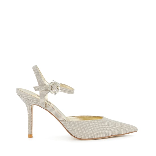 Dune Ladies CHANNEL Buckle-Detail Heeled Courts Channel