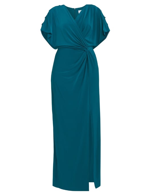 PASCALE LONG KNOT FRONT JERSEY DRESS