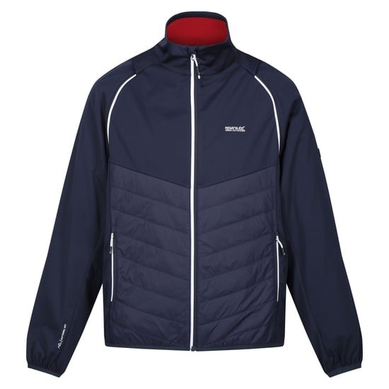 Regatta Mens Steren Hybrid Soft Shell Jacket (Navy/Danger Red)