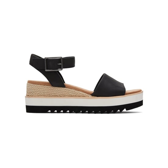 TOMS Diana Leder Women's Schwarze Keile - Image 5