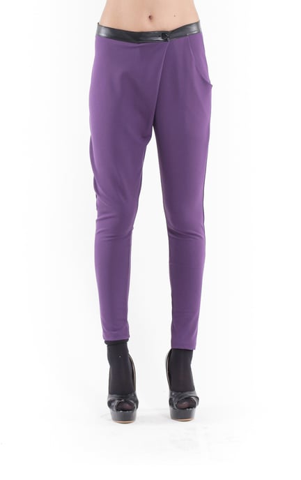 Crossover Pants Aubergine