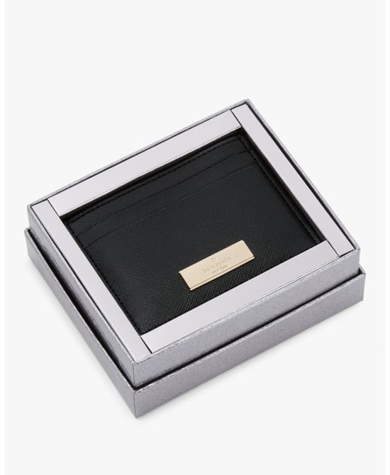 Kenzie Patent Saffiano Pvc Boxed Small Slim Card Holder