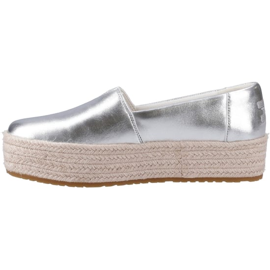 TOMS Valencia Damen Espadrilles aus silbernem Leder. - Image 4