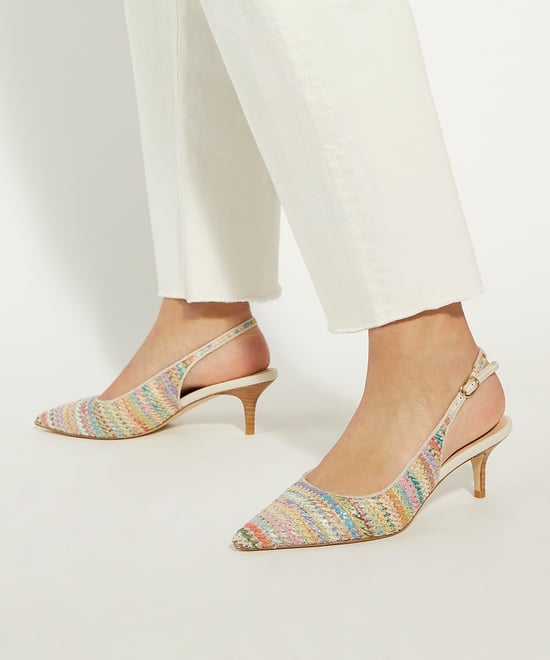 Dune Ladies Celima - Rainbow Raffia Sling-Backs