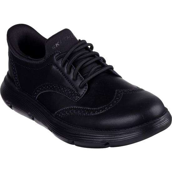 Skechers Garza Sully Schwarze Herren Schnürschuhe aus Leder - Image 1