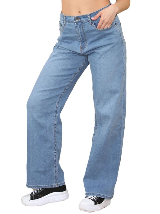 Enzo | Womens Wide Leg Jeans - Hellblau - Image 2