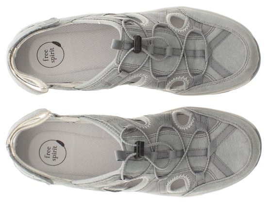 Free Spirit Womens Sandals Walking Bryn Touch Fastening smoke