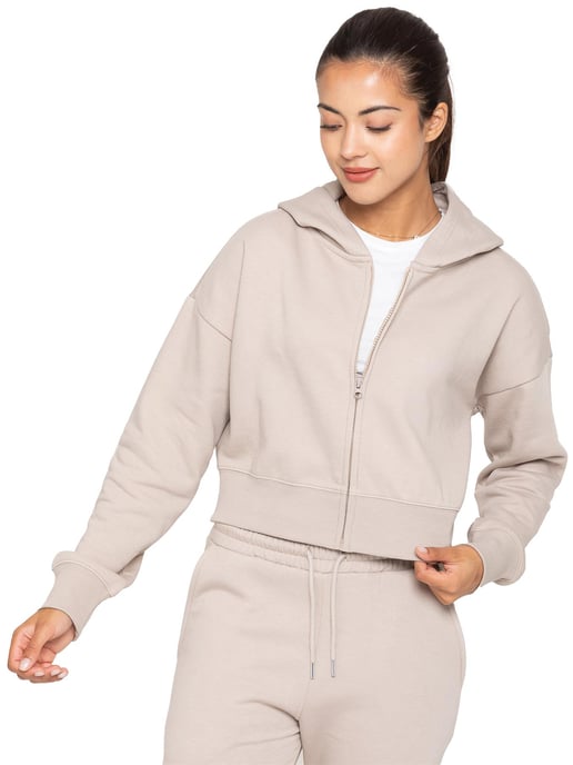 Enzo | Womens Crop Zip Hoodie Trainingsanzug Set - Image 4