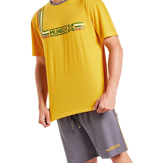 Herren Schlafanzug mit kurzen Ärmeln und Rundhalsausschnitt MUEH0150 - Image 2